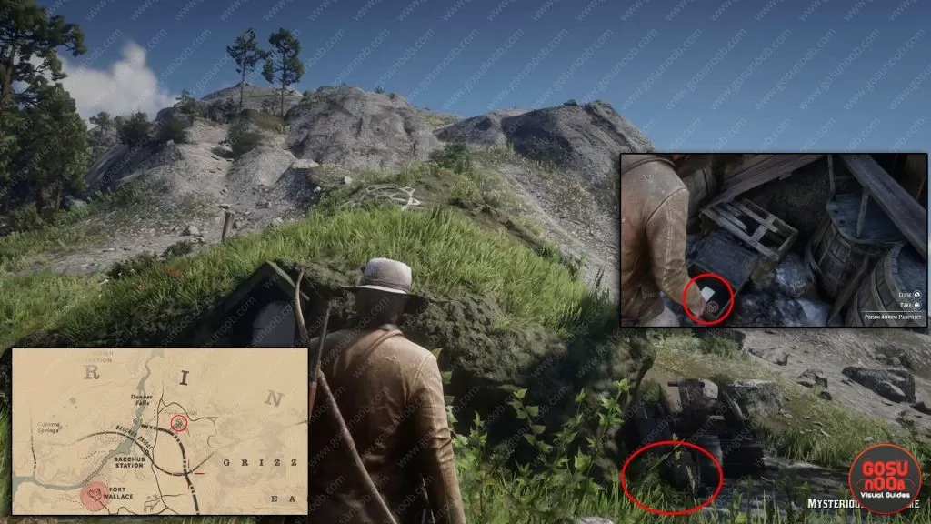 where to find free poison arrow recipe rdr2 location map