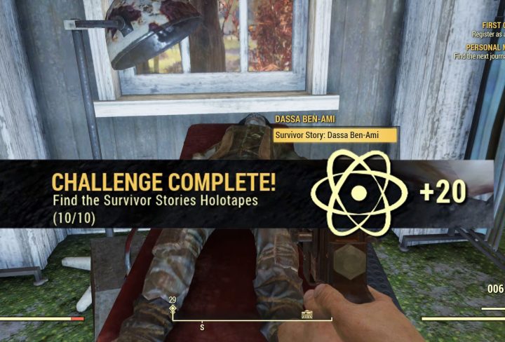 Fallout 76 Survivor Stories holotapes locations map challenge