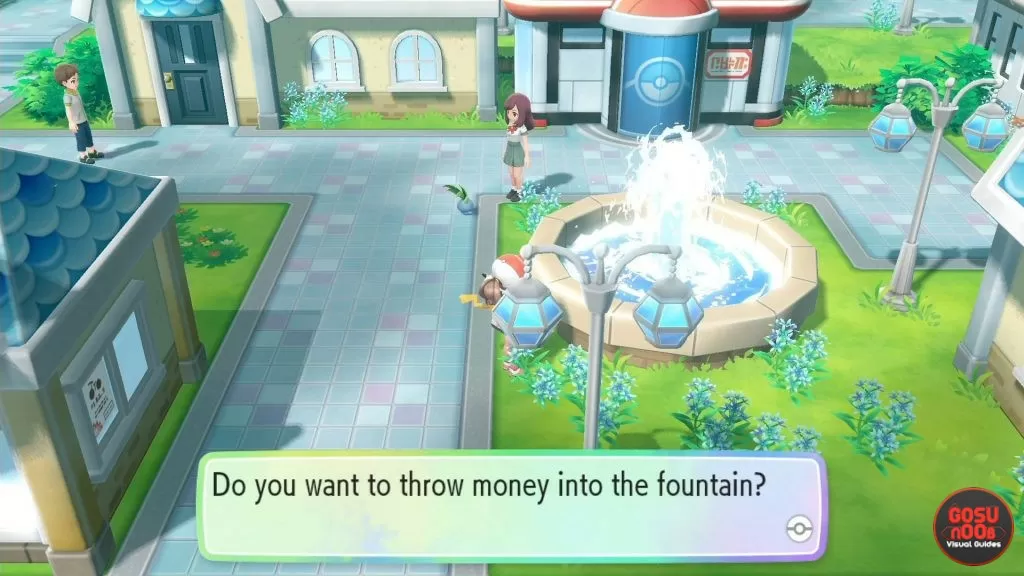 Pokemon Let's Go Pikachu & Eevee Should I Throw Money in the Fountain