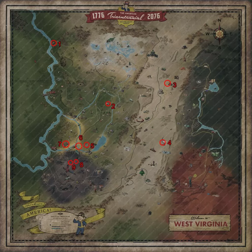 fallout 76 fusion core locations map