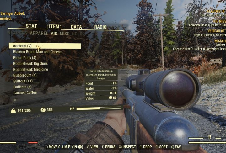 fallout 76 how to cure addiction addictol locations