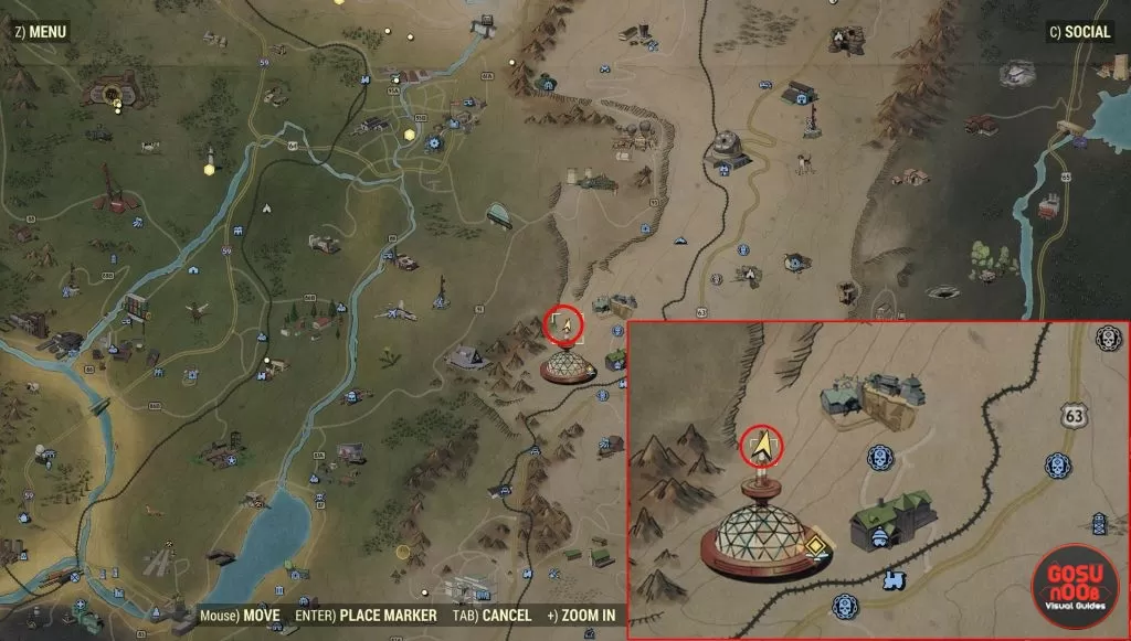 fallout 76 savage divide treasure map dome