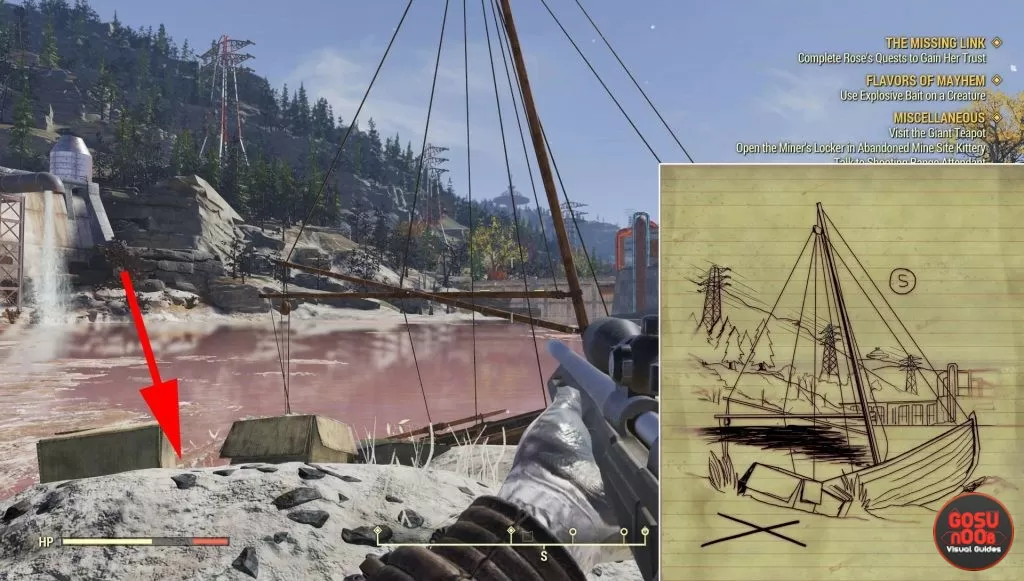 pioneer scout camp fo76 toxic valley treasure map solution location