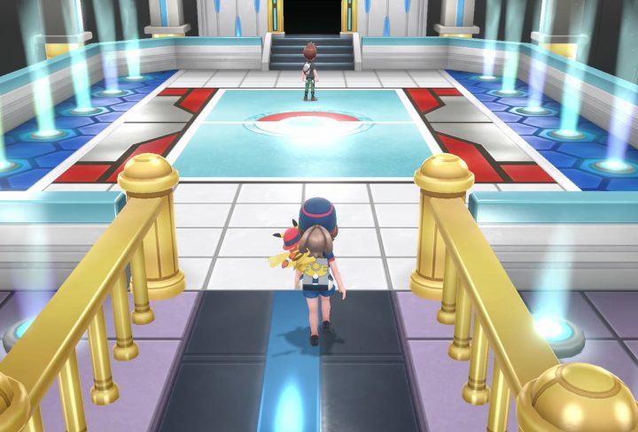 pokemon let's go how to defeat rival