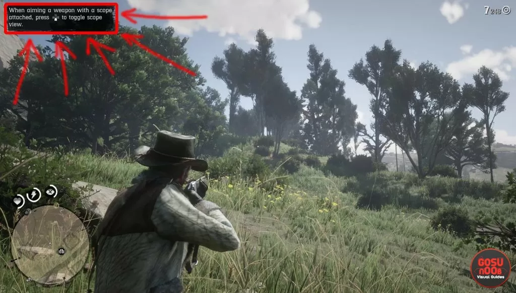 red dead redemption 2 how to use scope