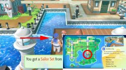 where to find sailor set outfit pokemon lets go