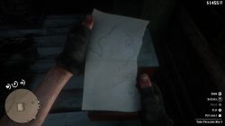 where to find torn treasure map 1 rdr 2 hermit stranger location