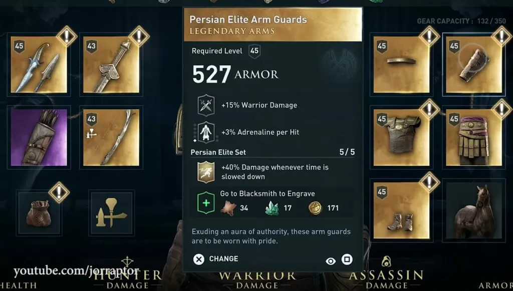 ac odyssey dlc legendary persian elite armor