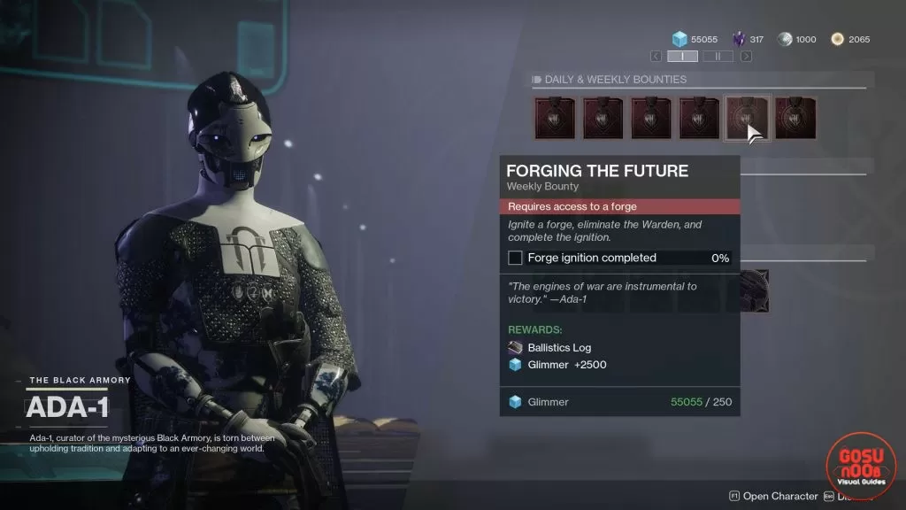 destiny 2 balistic log black armory