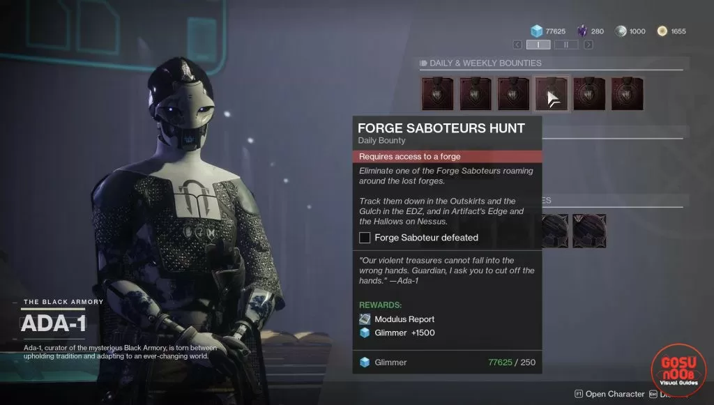 destiny 2 forge saboteurs locations