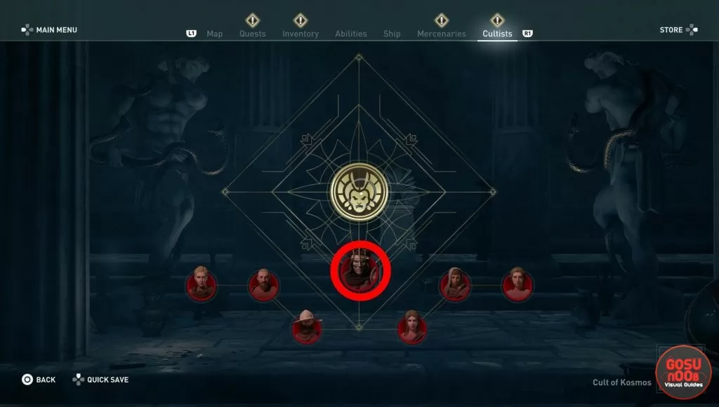 how to reveal final order of hunters cultist location ac odyssey