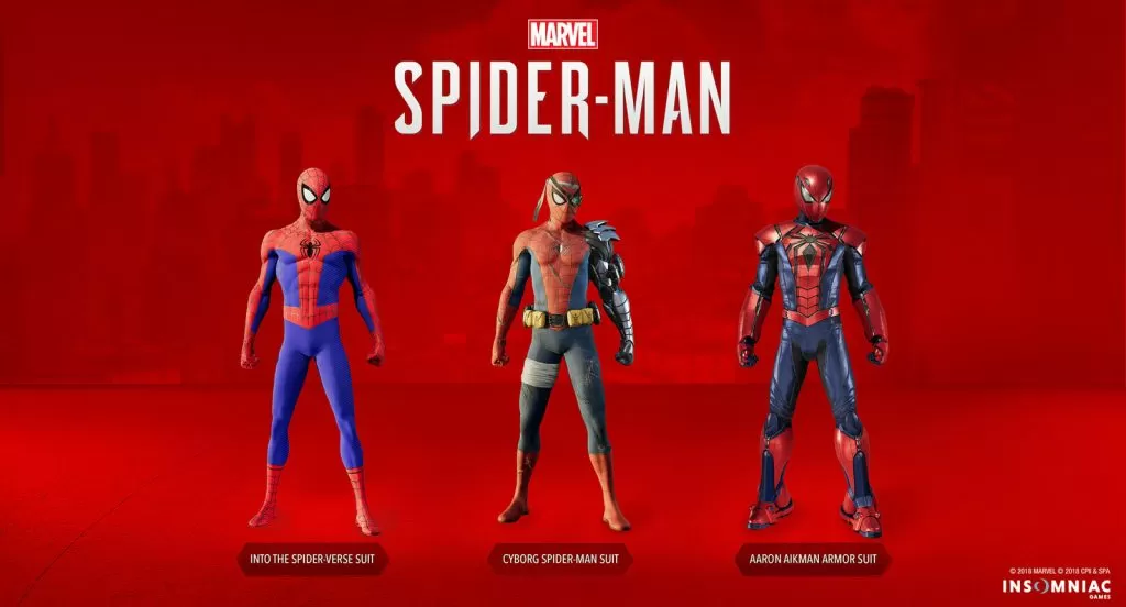 silver lining spider man ps4 dlc suits