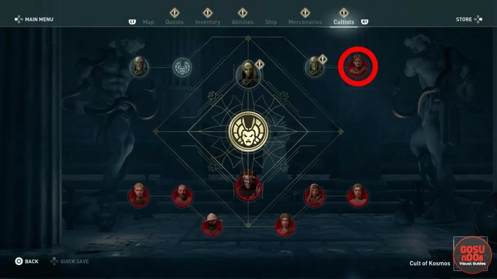 AC Odyssey Legacy of First Blade Shipwreck Cove Cultist Clue Location