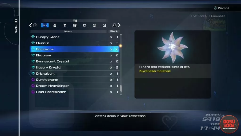 Kingdom Hearts 3 Damascus Locations - Where to Find Material
