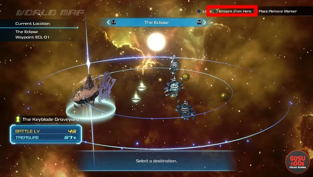 where to find damascus material in space with kh3 gummiship