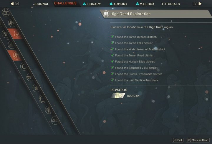 Anthem High Road District & Landmark Locations How to Get Trophy