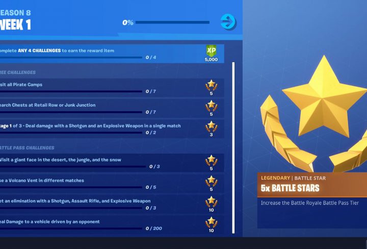 Fortnite Season 8 Week 1 Weekly Challenge List Revealed