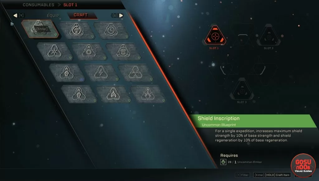 anthem consumables crafting how to craft inscriptions for expeditions