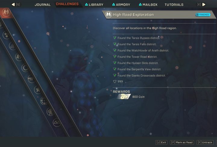 anthem high road exploration challenge locations