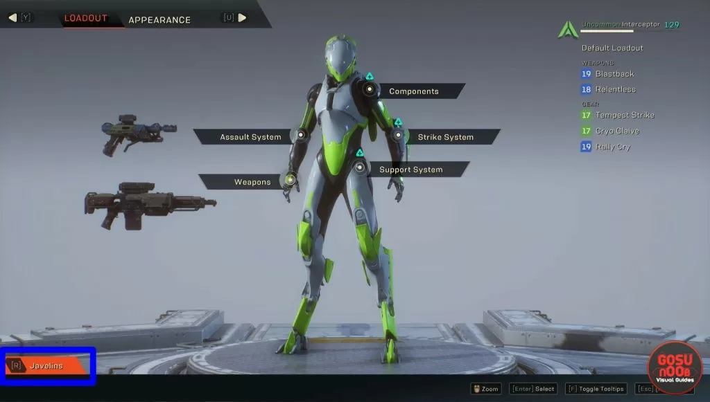 anthem how to change class