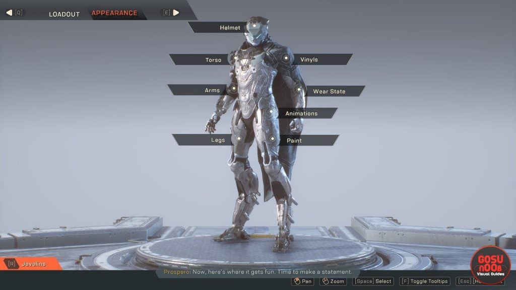 anthem how to get appearance unlocks javelin