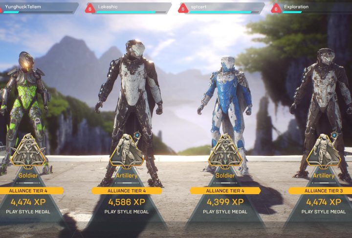 anthem play style medals feats soldier executioner sage artillery