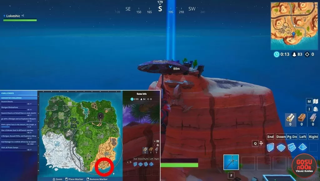 desert giant head location fortnite br visit giant head challenge