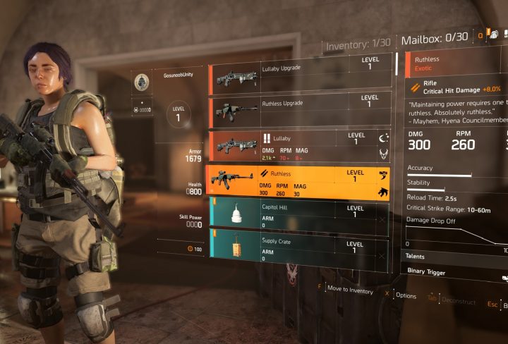 division 2 ruthless assault rifle merciless score 250