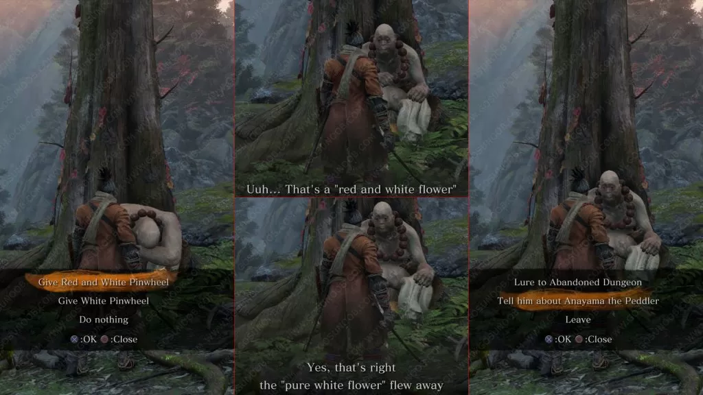 give kotaru Red and White Pinwheel sekiro