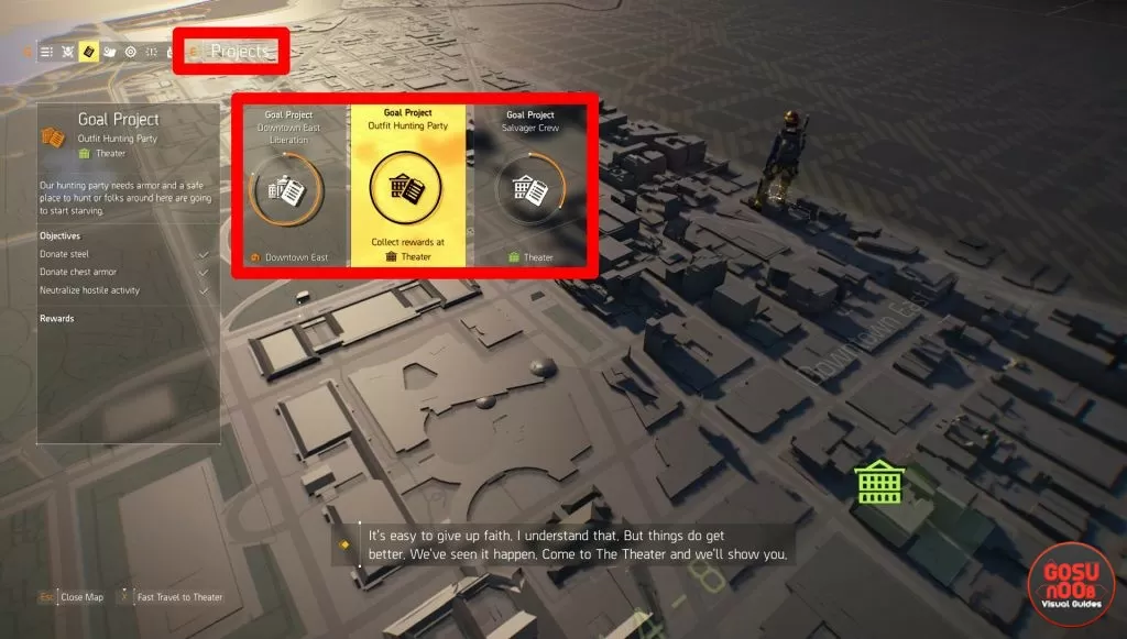 projects division 2 how to complete donate objectives