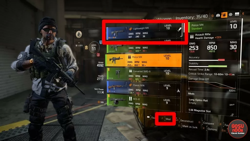 weapon skins division 2 how to apply & change