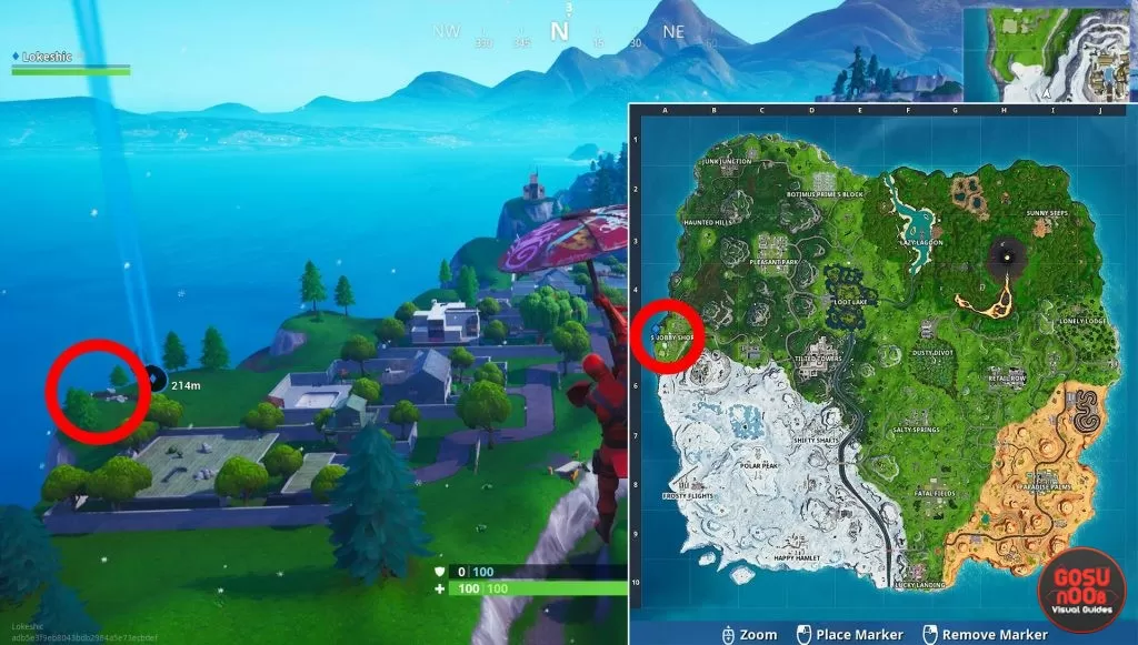 western furthest point location fortnite where to find