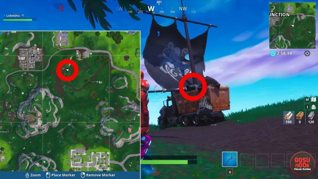 where to find junk junction fortnite pirate cannon