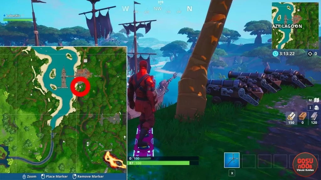 where to find pirate cannons fortnite weekly challenge