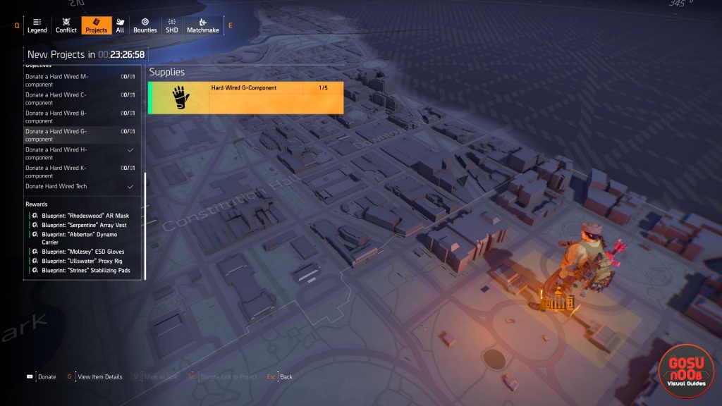 Division 2 Hard Wired Components Locations Mask Chest Gloves