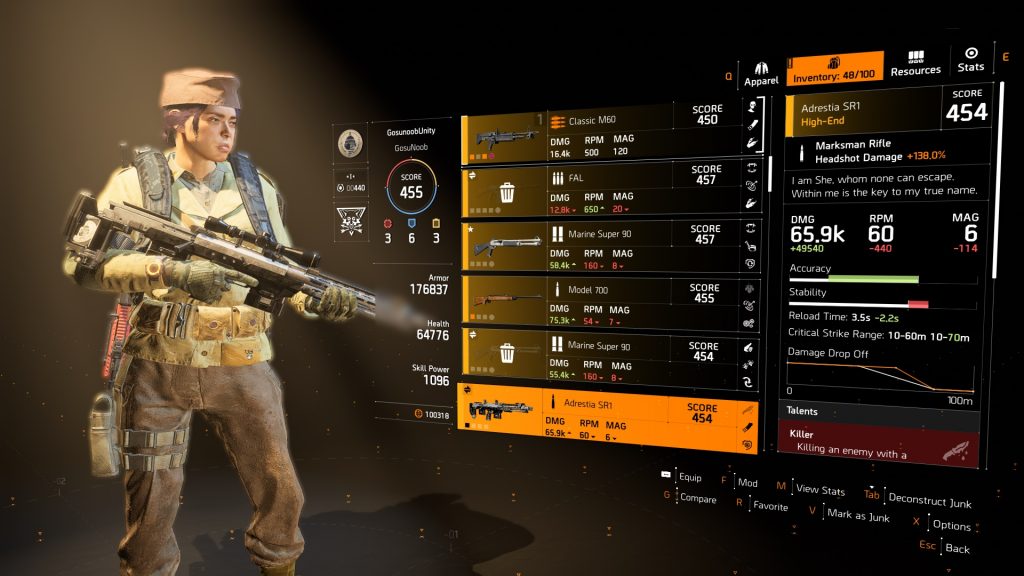 division 2 marksman rifle scope tally