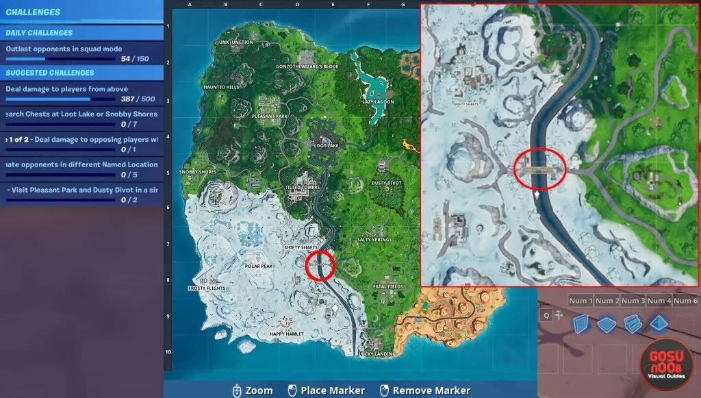 fortnite br search jigsaw puzzle pieces bridge cave