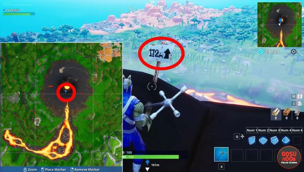 fortnite five highest elevation locations