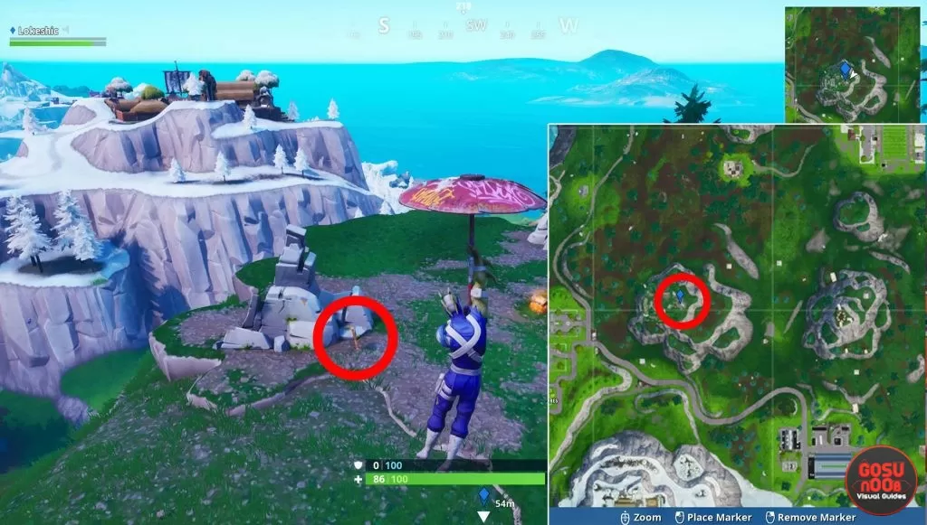 highest elevations on island locations fortnite free challenge where to find