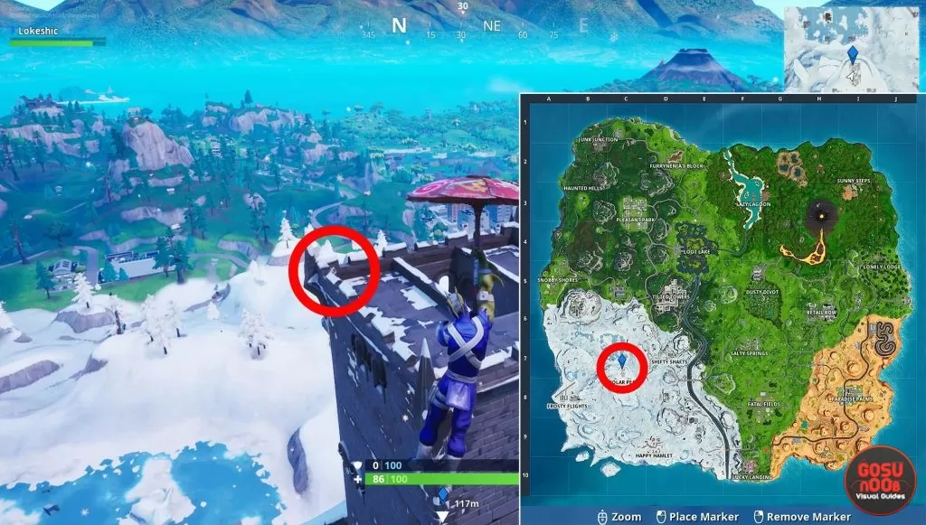 weekly challenge fortnite where to find five highest elevations