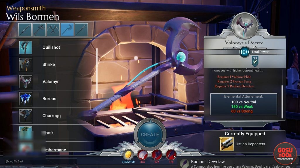Dauntless How to Craft Radiant Weapon - Before the Dawn Quest
