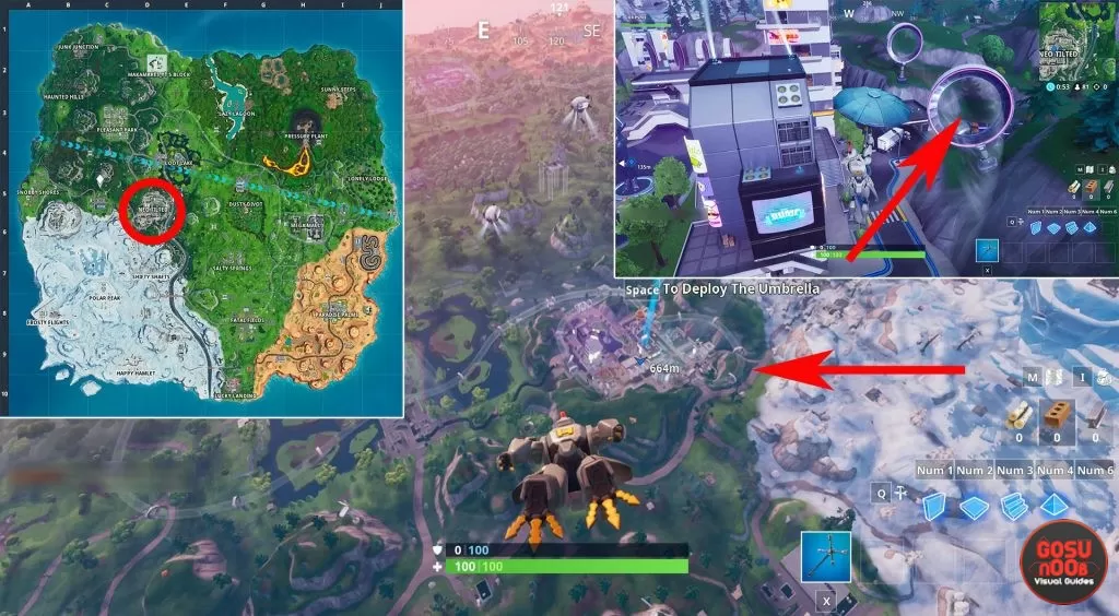 where to find neo tilted mega mall slip stream fortnite weekly challenge