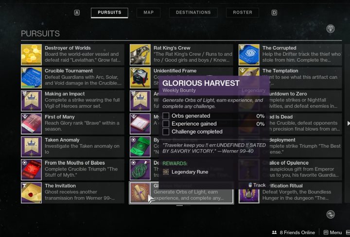 destiny 2 glorious harvest