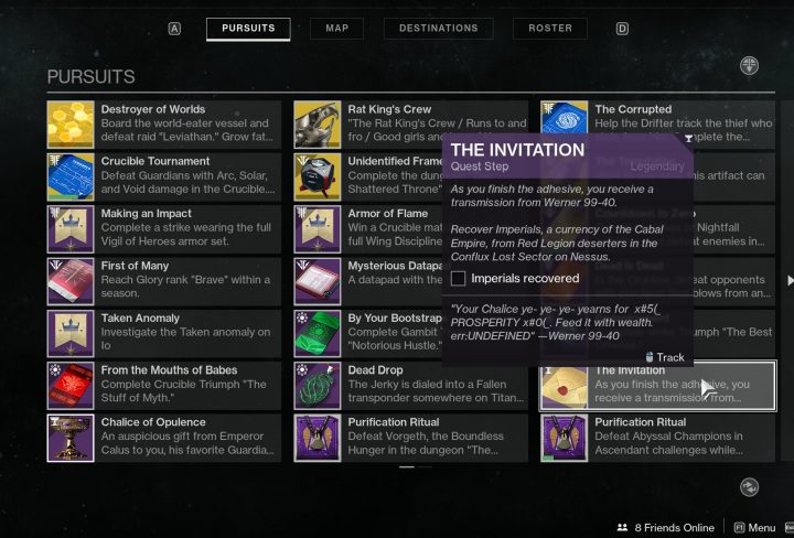destiny 2 invitation quest