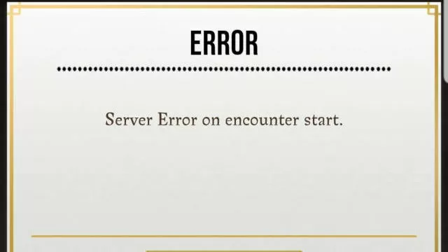 harry potter wu server error on encounter start