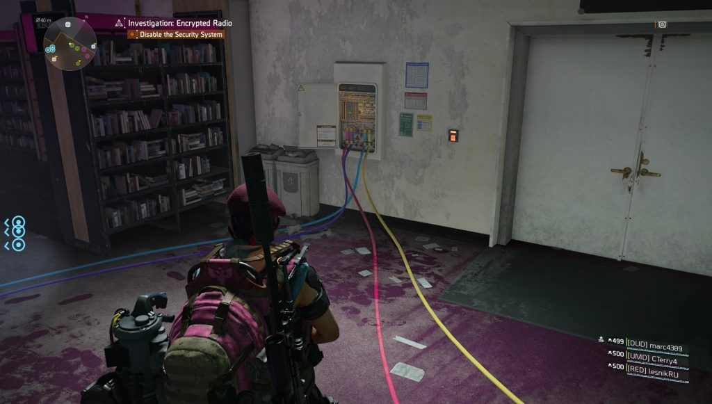 division 2 kenly library disable security system cable puzzle solution