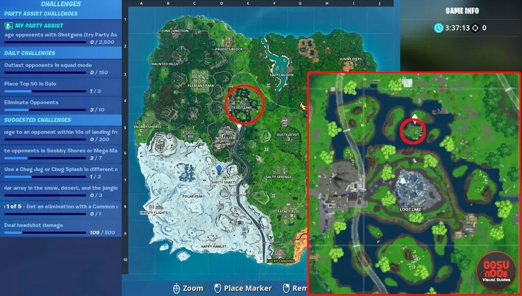 fortnite birthday cake locations loot lake