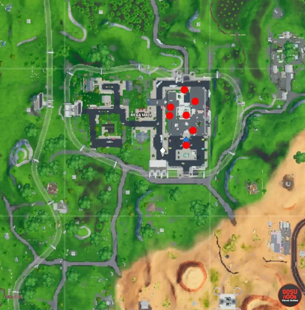 how to get mega mall public service announcement signs fortnite locations