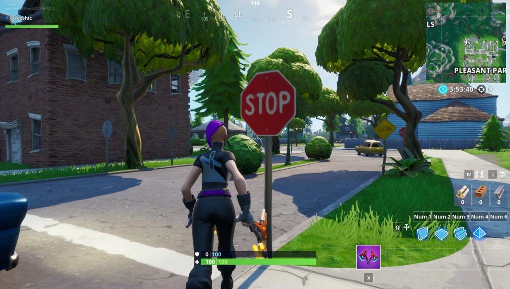 fortnite br destroy stop signs with catalyst outfit