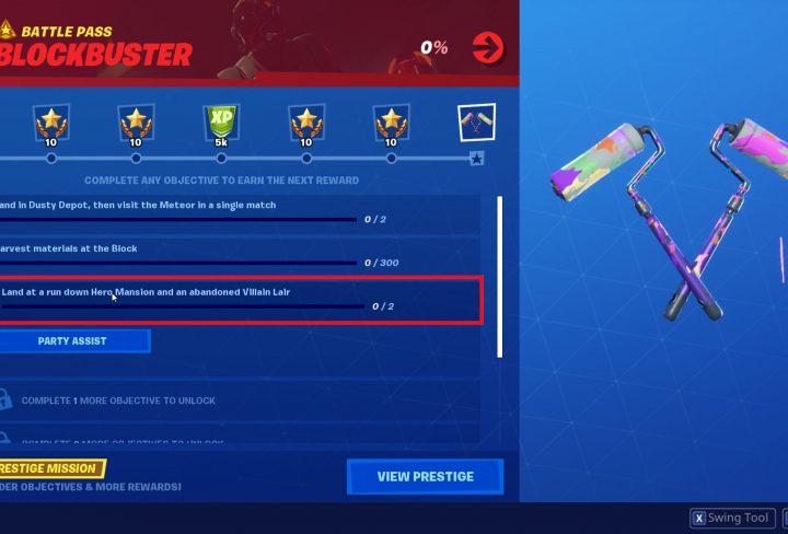 fortnite land at run down hero mansion abandoned villain lair